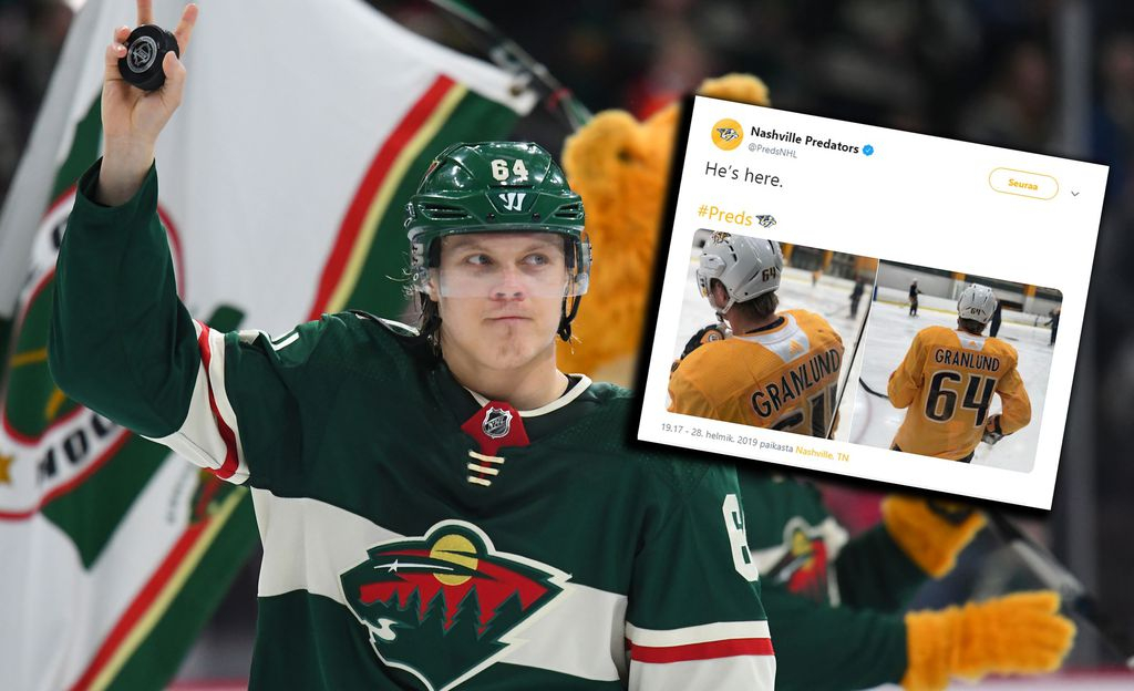 Kuva: Mikael Granlund veti Nashvillen keltaisen paidan ensi kertaa ylleen - kihlattu ja vauva voivat hyvin NHL Urheilu   